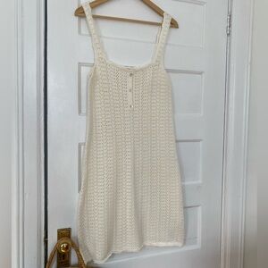 Garance Paris cream coloured crochet tank dress